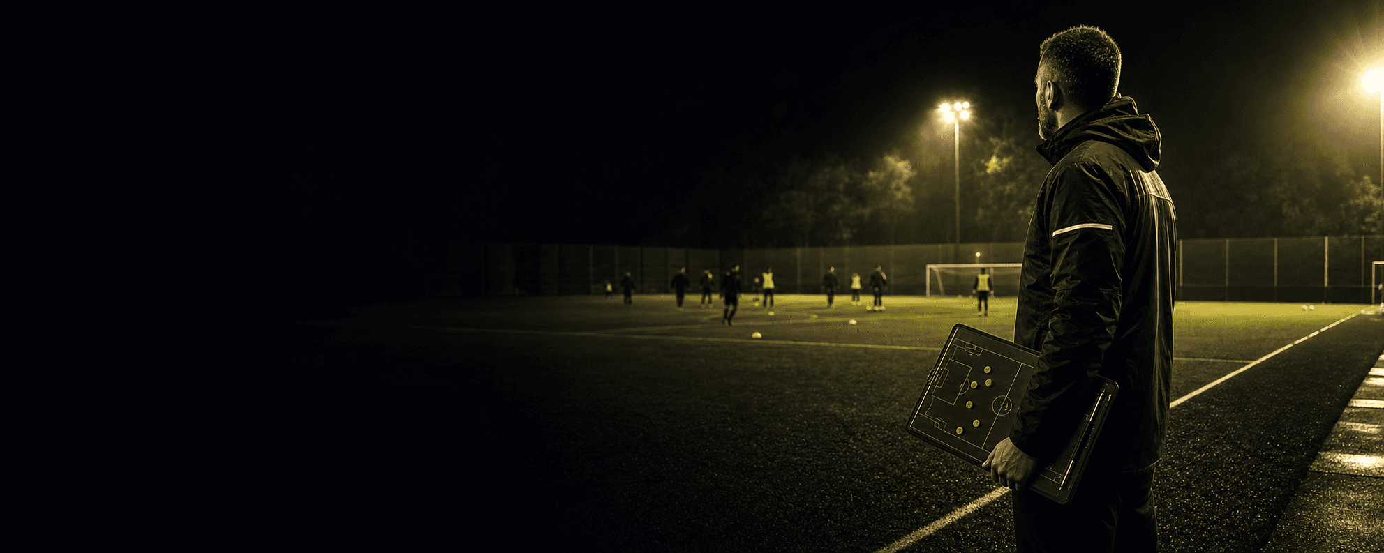 Football players on the pitch